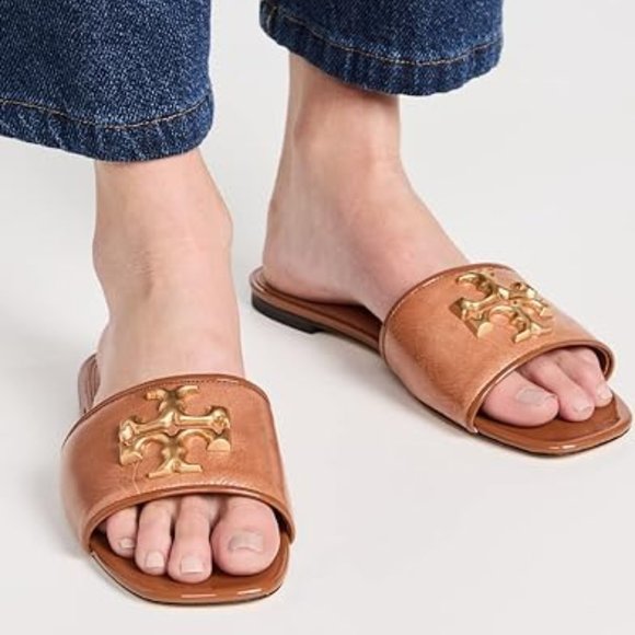 NIB Tory Burch Eleanor Leather Slide Fuchsia Hot Pink US 8 8.5 9 9.5 10 AUTHENTC - Picture 5 of 16